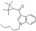 结构式 CAS# 1199943-44-6, (1-戊基-1H-吲哚-3-基)(2,2,3,3-四甲基环丙基)甲酮