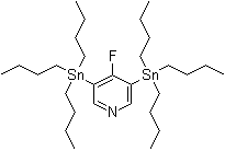 4-Fluoro-3,5-bis(tributylstannyl)pyridine molecular structure (CAS 1204580-75-5)