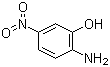 structure of CAS# 121-88-0, 2-Amino-5-nitrophenol;2-Hydroxy-4-nitroaniline; 4-Amino-3-hydroxynitrobenzene; C.I. 76535