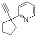 结构式 CAS# 1211596-03-0, 2-(1-乙炔基环戊基)吡啶