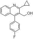 structure of CAS# 121660-11-5, 2-Cyclopropyl-4-(4-fluorophenyl)-quinolyl-3-methanol ;2-Cyclopropyl-4-(4-fluorophenyl)-3-quinolinemethanol