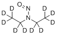 structure of CAS# 1219794-54-3, N-Nitroso-diethylamine D10;N,N-bis(1,1,2,2,2-pentadeuterioethyl)nitrous amide