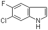 结构式 CAS# 122509-72-2, 6-氯-5-氟吲哚