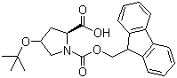 结构式 CAS# 122996-47-8, Fmoc-4-叔丁氧基-L-脯氨酸; N-芴甲氧羰基-4-叔丁氧基-L-脯氨酸