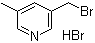 结构式 CAS# 1235342-53-6, 3-(溴甲基)-5-甲基吡啶氢溴酸盐