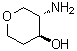 结构式 CAS# 1240390-32-2, (3S,4S)-3-氨基四氢-2H-吡喃-4-醇