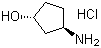 structure of CAS# 124555-33-5, trans-3-Aminocyclopentanol hydrochloride
