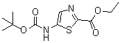 结构式 CAS# 1246549-82-5, 5-[(叔丁氧羰基)氨基]噻唑-2-羧酸乙酯