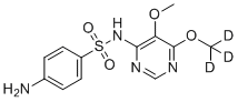 结构式 CAS# 1262770-70-6, 磺胺多辛D3