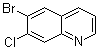 structure of CAS# 127827-54-7, 6-Bromo-7-chloroquinoline