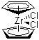 Bis(cyclopentadienyl)zirconium dichloride molecular structure (CAS 1291-32-3)