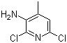 structure of CAS# 129432-25-3, 2,6-Dichloro-4-methyl-3-aminopyridine;2,6-Dichloro-4-methylpyridin-3-amine