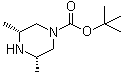 cis-3,5-Dimethylpiperazine-1-carboxylic acid tert-butyl ester molecular structure (CAS 129779-30-2)