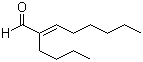 结构式 CAS# 13019-16-4, 2-丁基-2-辛烯醛