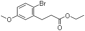 structure of CAS# 131819-11-9, Ethyl 3-(2-bromo-5-methoxyphenyl)propionate;2-Bromo-5-methoxybenzenepropanoic acid ethyl ester