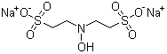 structure of CAS# 133986-51-3, 2,2'-(Hydroxyimino)bisethanesulfonic acid disodium ;2,2'-(Hydroxyimino)bis-ethanesulfonic acid disodium salt