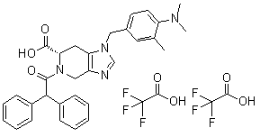 结构式 CAS# 136676-91-0, PD 123319 二(三氟乙酸盐)
