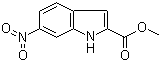 结构式 CAS# 136818-66-1, 6-硝基-1H-吲哚-2-羧酸甲酯