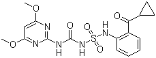 structure of CAS# 136849-15-5, Cyclosulfamuron;1-[2-(Cyclopropylcarbonyl)phenylsulfamoyl]-3-(4,6-dimethoxypyrimidin-2-yl)urea