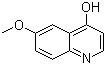 structure of CAS# 13788-72-2, 6-Methoxyquinolin-4-ol;6-Methoxy-4-quinolone