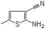 structure of CAS# 138564-58-6, 2-Amino-5-methylthiopene-3-carbonitrile;2-Amino-5-methyl-3-thiophenecarbonitrile