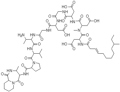 Amphomycin molecular structure (CAS 1402-82-0)
