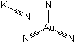 Potassium gold(III) cyanide molecular structure (CAS 14263-59-3)