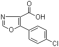 结构式 CAS# 143659-14-7, 5-(4-氯苯基)恶唑-4-甲酸