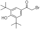 结构式 CAS# 14386-64-2, 2-溴-1-(3,5-二叔丁基-4-羟基苯基)乙酮