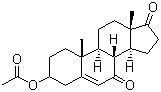 structure of CAS# 1449-61-2, Androst-5-en-3-ol-7,17-dione acetate;7,17-Dioxoandrost-5-en-3-yl acetate; 10,13-Dimethyl-7,17-dioxo-2,3,4,8,9,11,12,14,15,16-decahydro-1H-cyclopenta[a]phenanthren-3-yl acetate