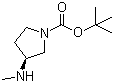 structure of CAS# 147081-59-2, tert-Butyl (3S)-3-(methylamino)pyrrolidine-1-carboxylate;(3S)-3-(Methylamino)-1-pyrrolidinecarboxylic acid tert-butyl ester