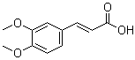 结构式 CAS# 14737-89-4, (2E)-(3,4-二甲氧基苯基)-2-丙烯酸