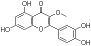 结构式 CAS# 1486-70-0, 3-O-甲基槲皮素