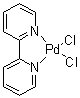 structure of CAS# 14871-92-2, (2,2'-Bipyridine)dichloropalladium;2,2'-Bipyridylpalladium dichloride; Bis(2,2'-bipyridine)palladium dichloride; Dichloro(2,2'-bipyridine)palladium; cis-(2,2'-Bipyridine)dichloropalladium