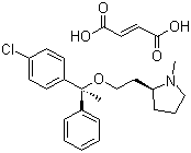 富马酸氯马斯汀分子结构 (CAS 14976-57-9)