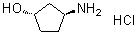 structure of CAS# 1523530-42-8, (1R,3R)-3-Aminocyclopentanol hydrochloride (1:1)