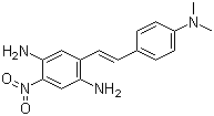 2-[(1E)-2-[4-(Dimethylamino)phenyl]ethenyl]-5-nitro-1,4-benzenediamine molecular structure (CAS 154151-01-6)