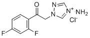structure of CAS# 154534-83-5, Fluconazole Impurity 5 ;2-(4-Amino-1,2,4-triazol-4-ium-1-yl)-1-(2,4-difluorophenyl)ethanone;chloride