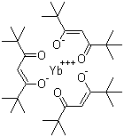 structure of CAS# 15492-52-1, Tris(dipivaloylmethanato)ytterbium;Tris(dipivaloylmethanato)ytterbium(III); Tris(2,2,6,6-tetramethyl-3,5-heptanedionato)ytterbium; Tris(2,2,6,6-tetramethyl-3,5-heptanedionato)ytterbium(III)