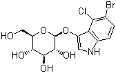 5-Bromo-4-chloro-3-indolyl-beta-D-glucoside molecular structure (CAS 15548-60-4)