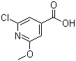 结构式 CAS# 15855-06-8, 2-氯-6-甲氧基异烟酸