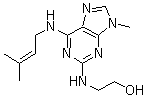 2-[[9-Methyl-6-[(3-methyl-2-buten-1-yl)amino]-9H-purin-2-yl]amino]ethanol molecular structure (CAS 158982-16-2)
