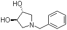 结构式 CAS# 163439-82-5, (3R,4R)-(-)-1-苄基-3,4-吡咯烷二醇