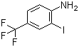 structure of CAS# 163444-17-5, 4-Amino-3-iodobenzotrifluoride;2-Iodo-(4-trifluoromethyl)aniline