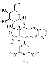 Podophyllotoxin 4-O-glucoside molecular structure (CAS 16481-54-2)