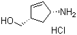 structure of CAS# 168960-19-8, (1S,4R)-(4-Aminocyclopent-2-enyl)methanol hydrochloride
