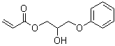 结构式 CAS# 16969-10-1, 2-羟基-3-苯氧基丙基丙烯酸酯