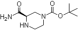 (R)-3-(Aminocarbonyl)-1-piperazinecarboxylic acid 1,1-dimethylethyl ester molecular structure (CAS 170164-46-2)