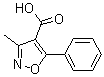 结构式 CAS# 17153-21-8, 3-甲基-5-苯基异恶唑-4-羧酸