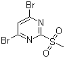 结构式 CAS# 172899-12-6, 4,6-二溴-2-(甲磺酰基)嘧啶